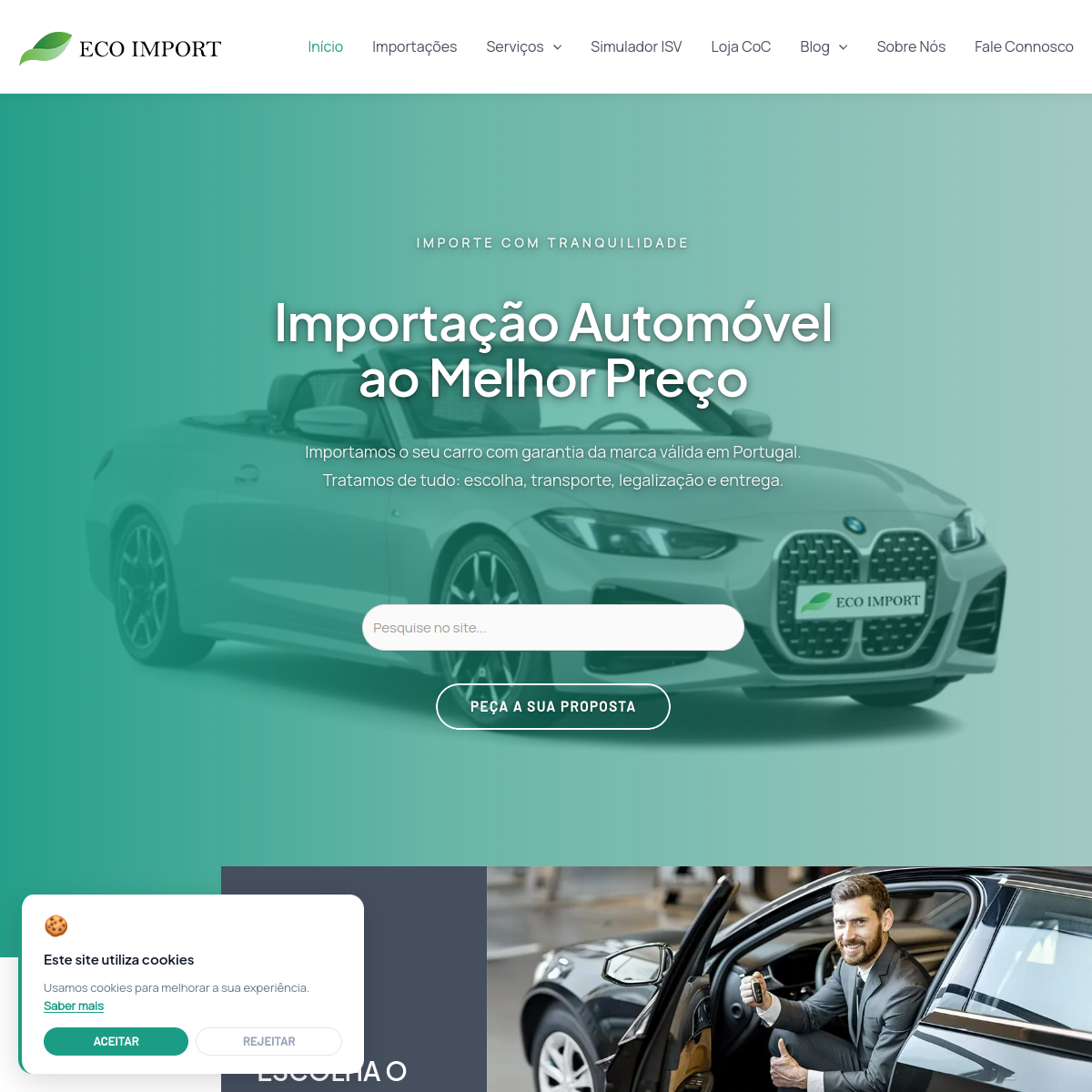 Demo de sitio web para concesionario de importación automoción - EcoImport